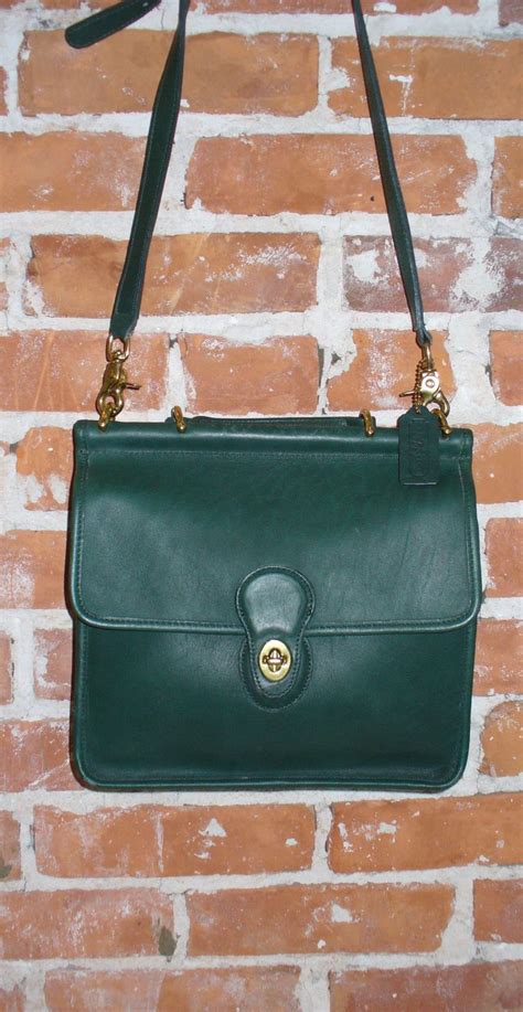 green fake coach purse|forest green coach purse.